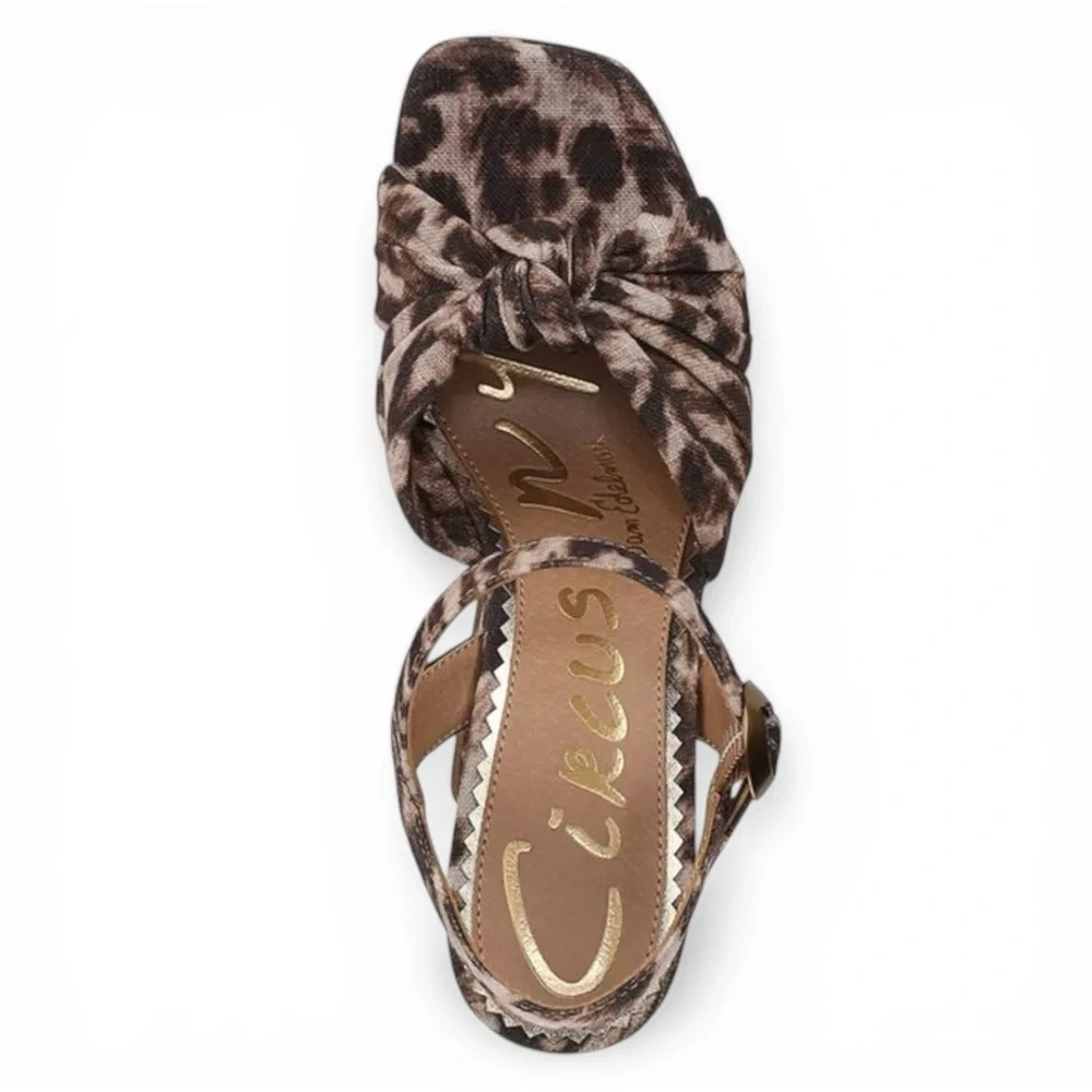 Circus by Sam Edelman Women Audrea Sandals Leopard Print Platform Size 8.5 NWT
